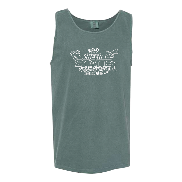 Comfort Colors Tank Top - WIAA 2026 State Cheerleading - Spruce Blue