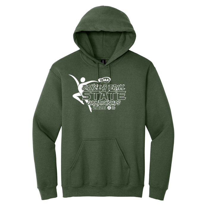 Fleece Full Zip Hoodie - WIAA 2026 State Dance & Drill - Military Green