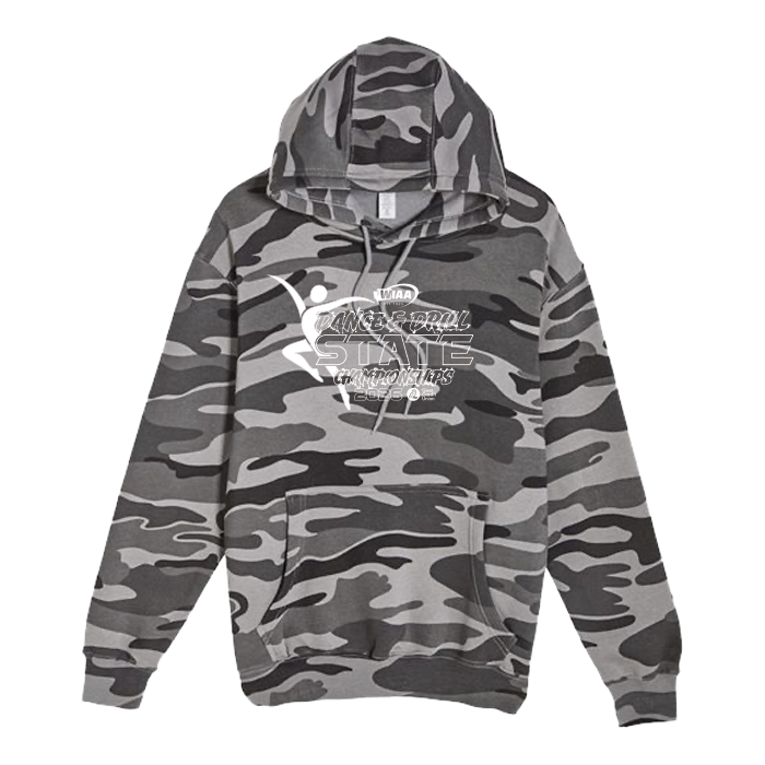 Camo Hoodie - WIAA 2026 State Dance & Drill - Slate Camo