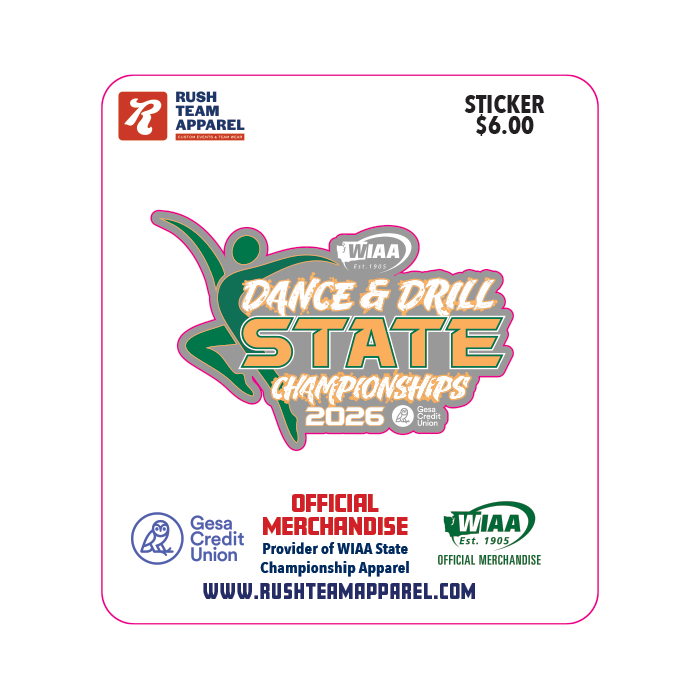 Sticker - WIAA 2026 State Dance & Drill