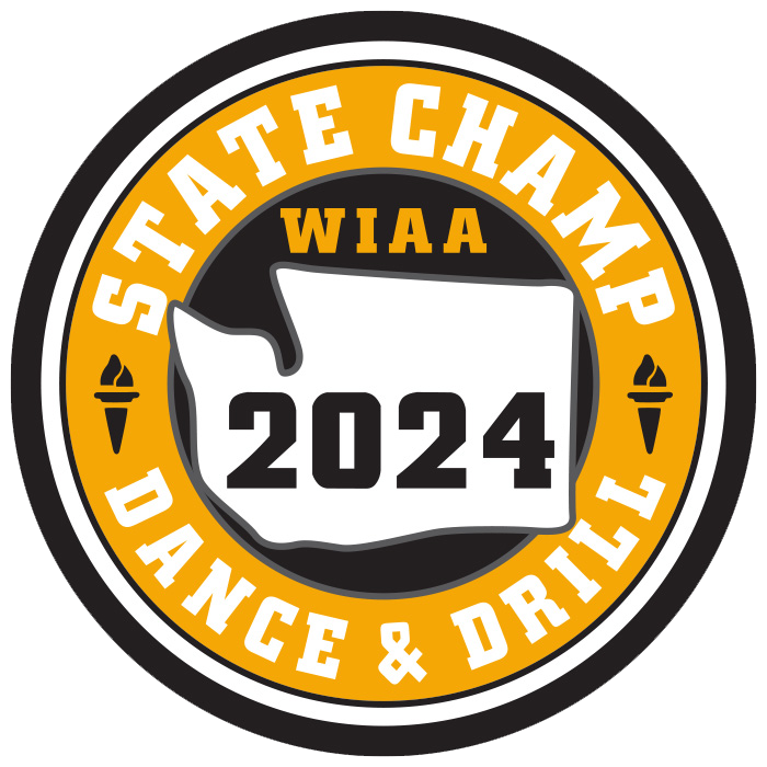 CHAMP Patch - WIAA 2023-2024 State Championships - Gold/Black