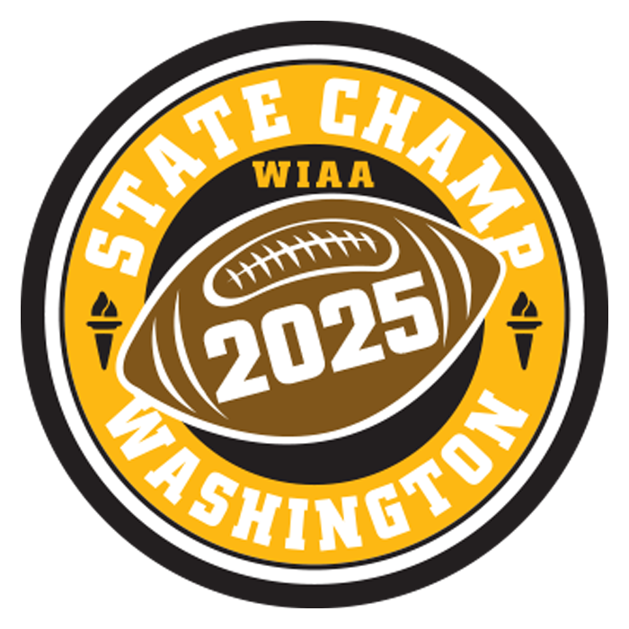 CHAMP Patch - WIAA 2025 State Football - Gold/Black