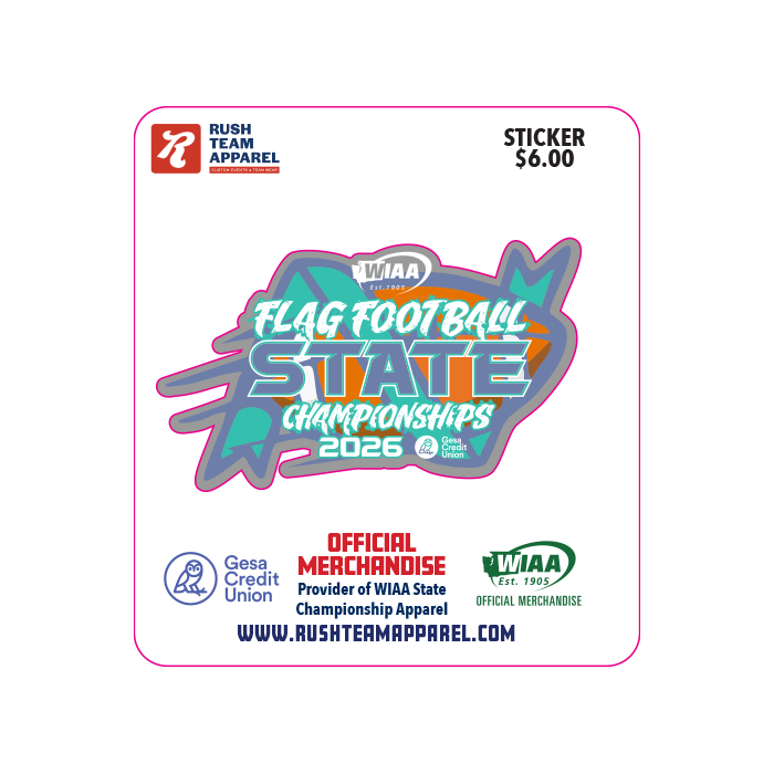 Sticker - WIAA State Girls Flag Football 2026