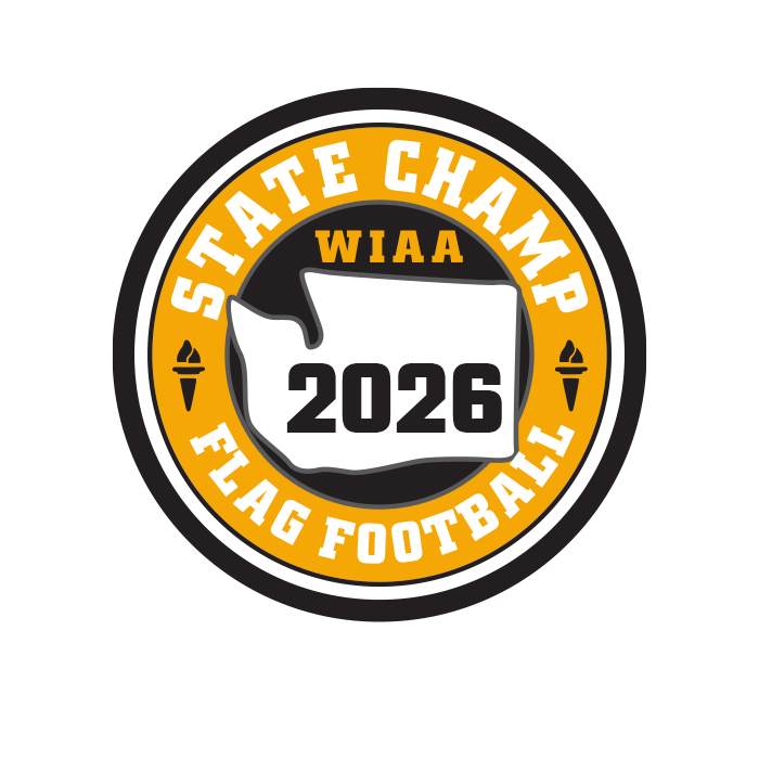 CHAMP Patch - WIAA 2026 State Girls Flag Football - Gold/Black