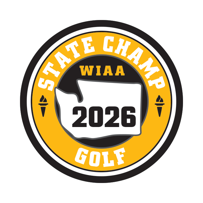 CHAMP Patch - WIAA 2026 State Golf -Gold/Black