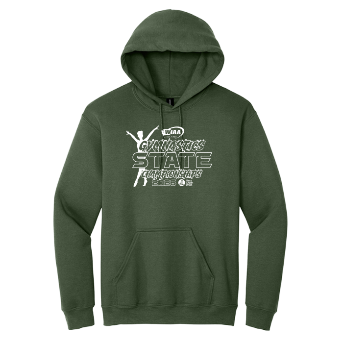 Hoodie - WIAA 2026 State Gymnastics - Military Green