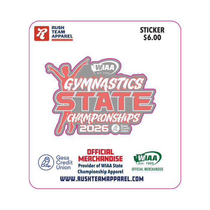 Sticker - WIAA 2026 State Gymnastics