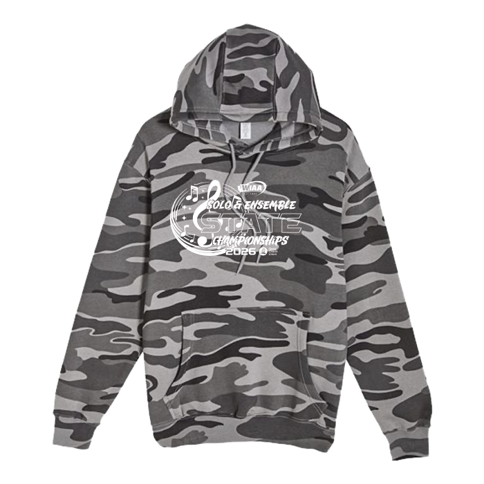 Premium Camo Hoodie - WIAA 2026 State Solo and Ensemble - Slate Camo