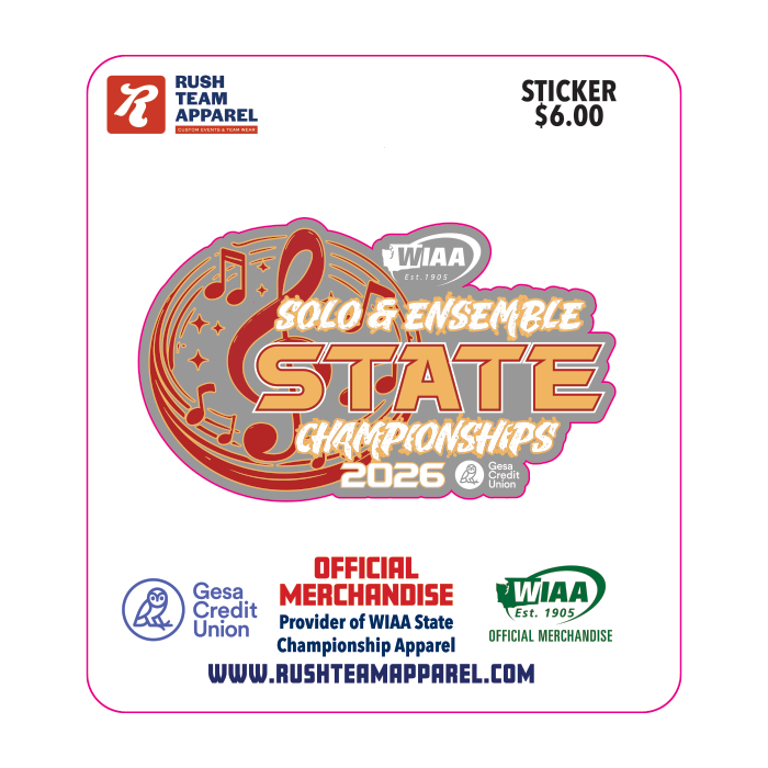 Sticker - WIAA 2026 State Solo and Ensemble
