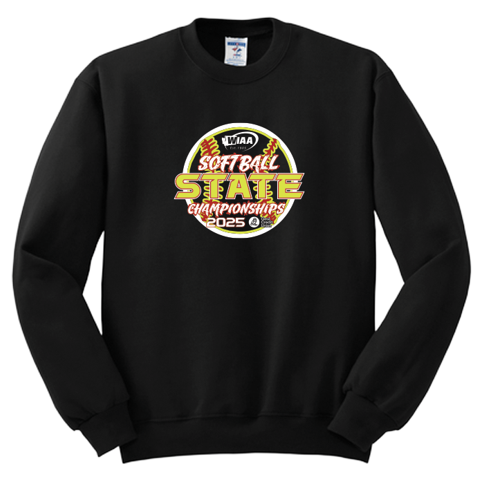 Crewneck - WIAA 2026 State Fastpitch Softball - Black