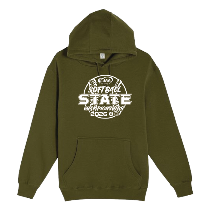 Premium Hoodie - WIAA 2026 State Fastpitch Softball - Army Green