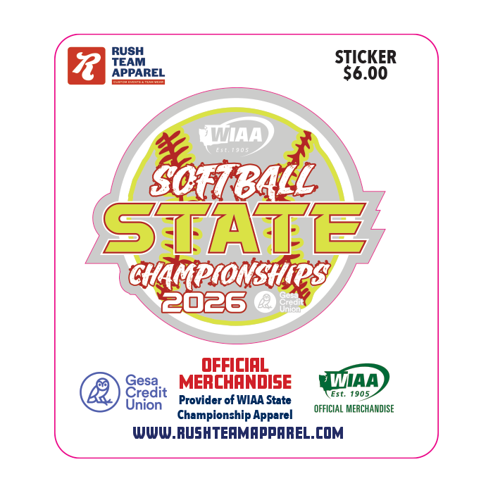 Sticker - WIAA 2026 State Fastpitch Softball