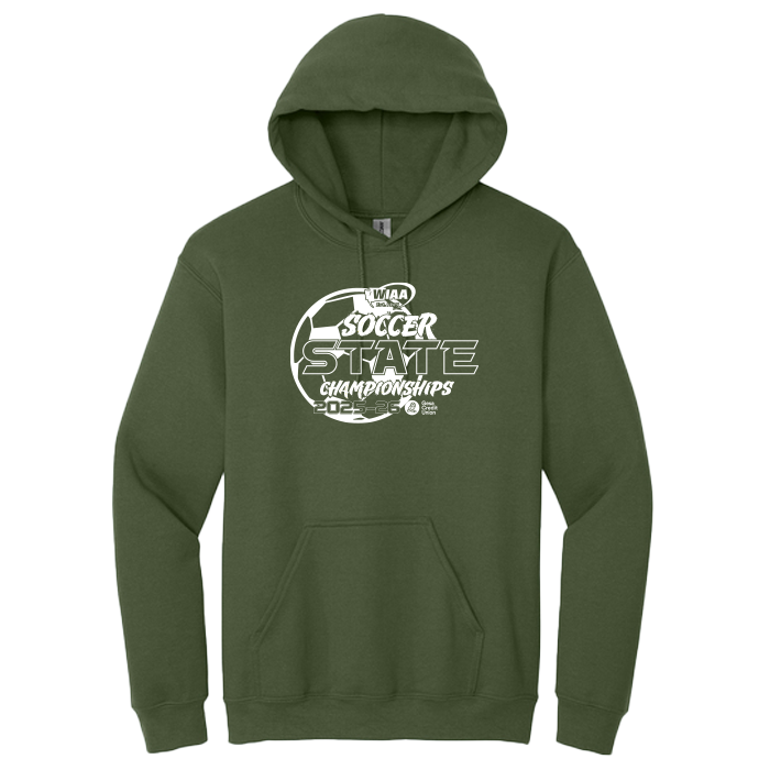 Premium Hoodie - WIAA 2025-2026  State Soccer - Military Green