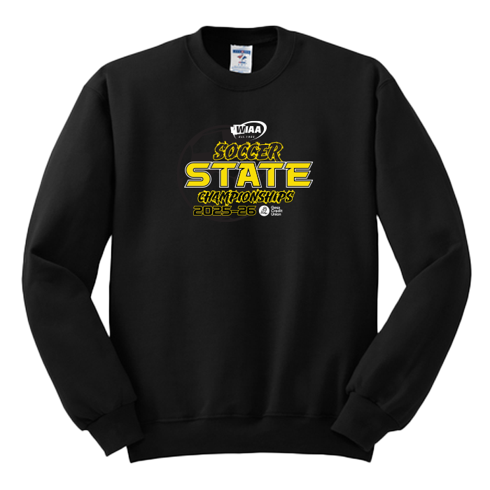 Crewneck - WIAA 2025-2026  State Soccer - Black