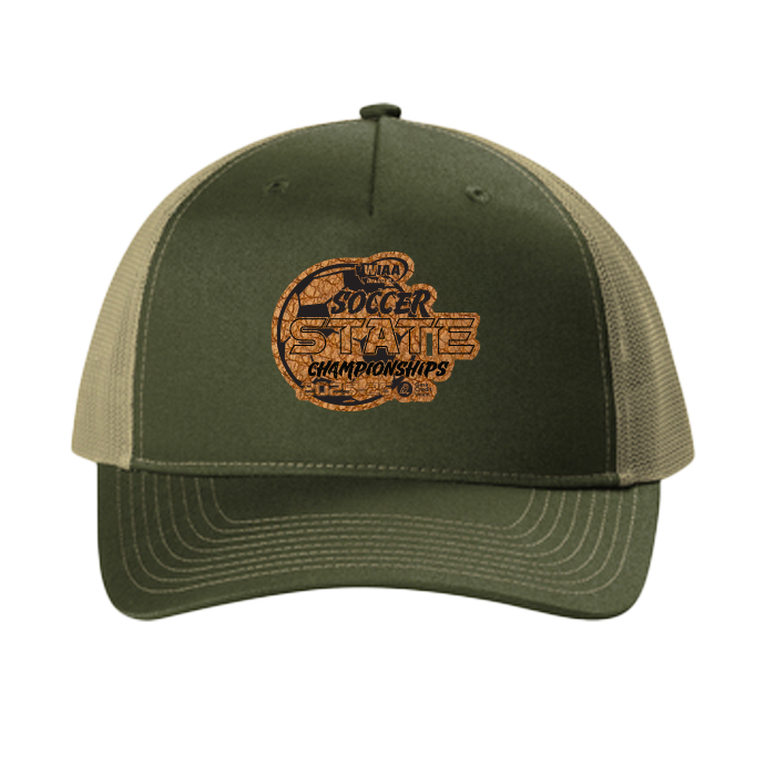 Trucker Hat - WIAA 2025-2026  State Soccer - Drab Green/Tan