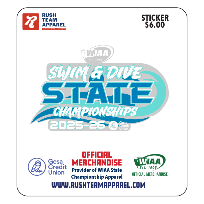 Sticker - WIAA 2025-2026 State Swim & Dive