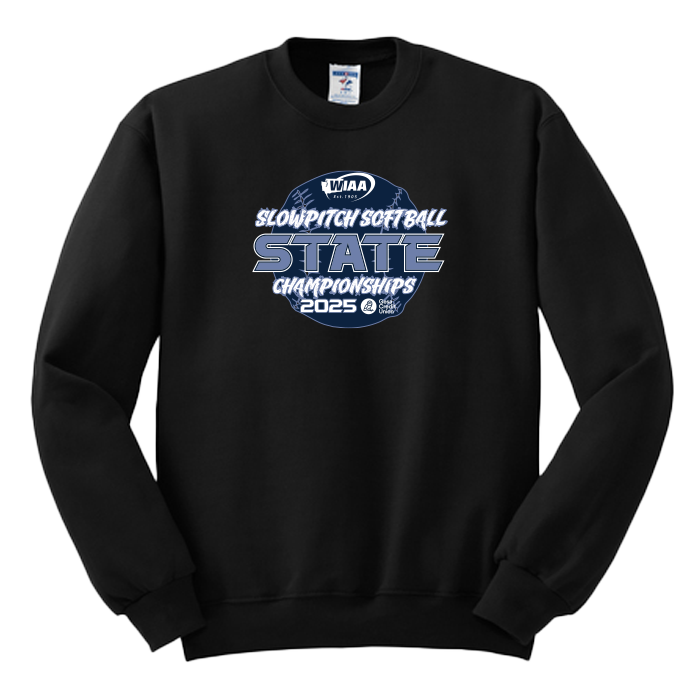 Crewneck - WIAA 2025 State Slow Pitch Softball - Black
