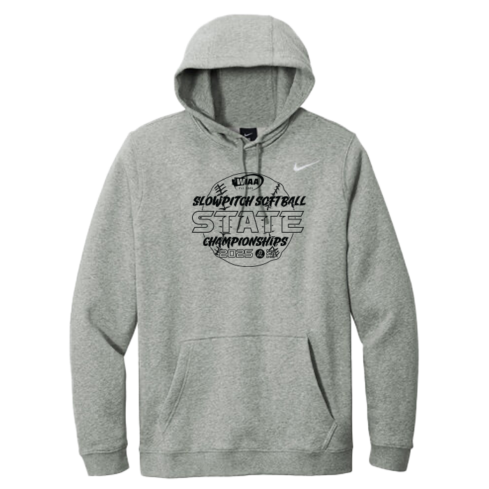 Nike Hoodie - WIAA 2025 State Slow Pitch Softball - Dark Grey Heather