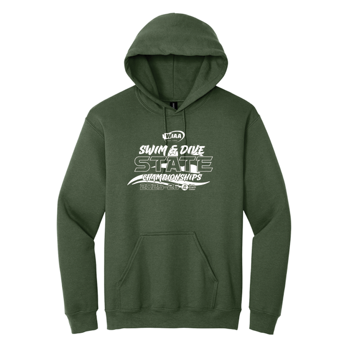 Premium Hoodie - WIAA 2025-2026 State Swim & Dive - Army Green