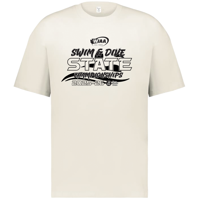 Oversize Short Sleeve - WIAA 2025-2026 State Swim & Dive - Chalk