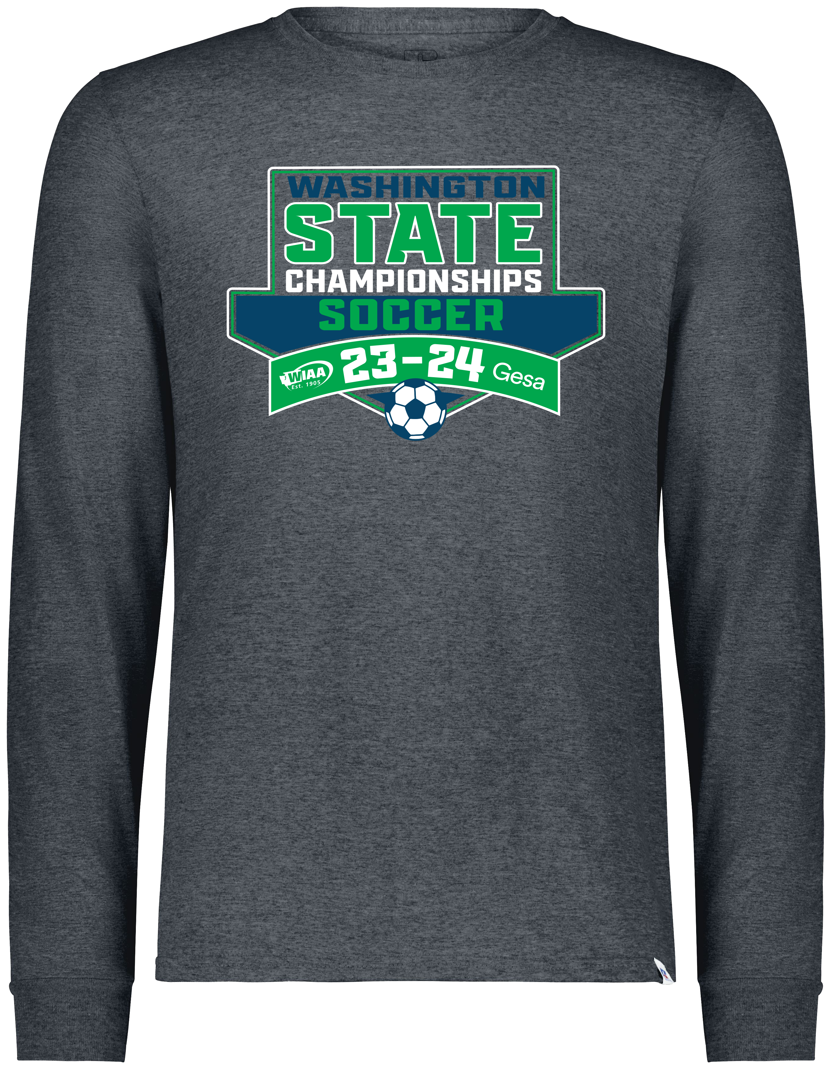 Long Sleeve - WIAA 2023-2024 State Championships - Black Heather