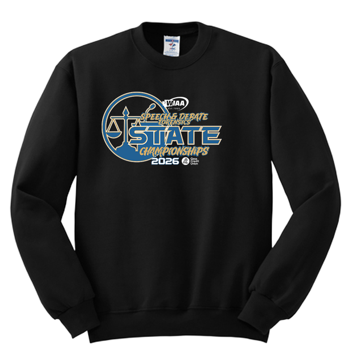 Crewneck - WIAA 2026 State Speech and Debate - Black