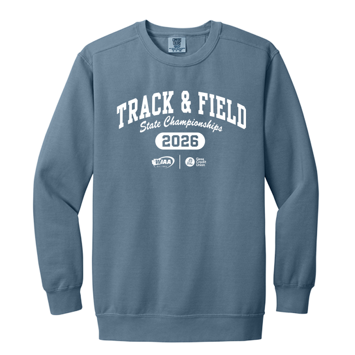 Comfort Colors Crew - WIAA 2026 State Track and Field - Blue Jean