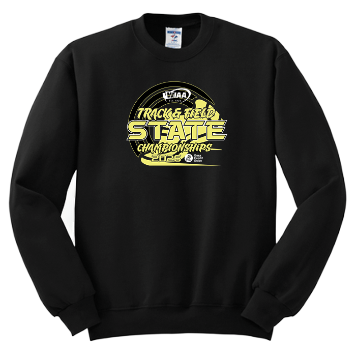 Crewneck - WIAA 2026 State Track and Field - Black