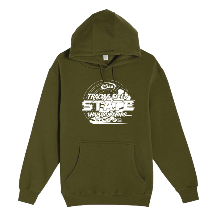 Premium Hoodie - WIAA 2026 State Track and Field - Army Green