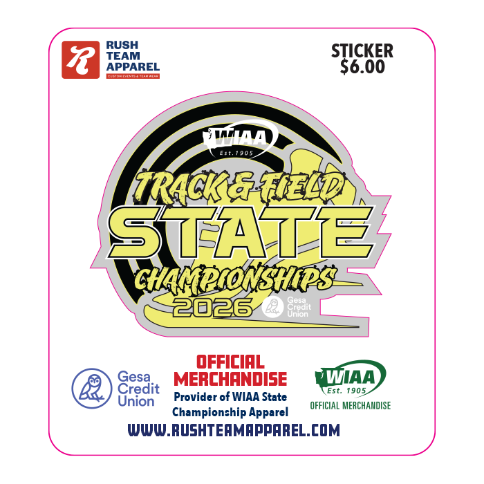 Sticker - WIAA 2026 State Track and Field