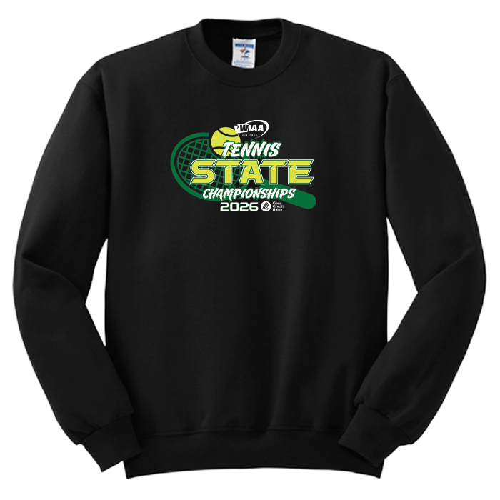 Crewneck - WIAA 2026 State Tennis - Black