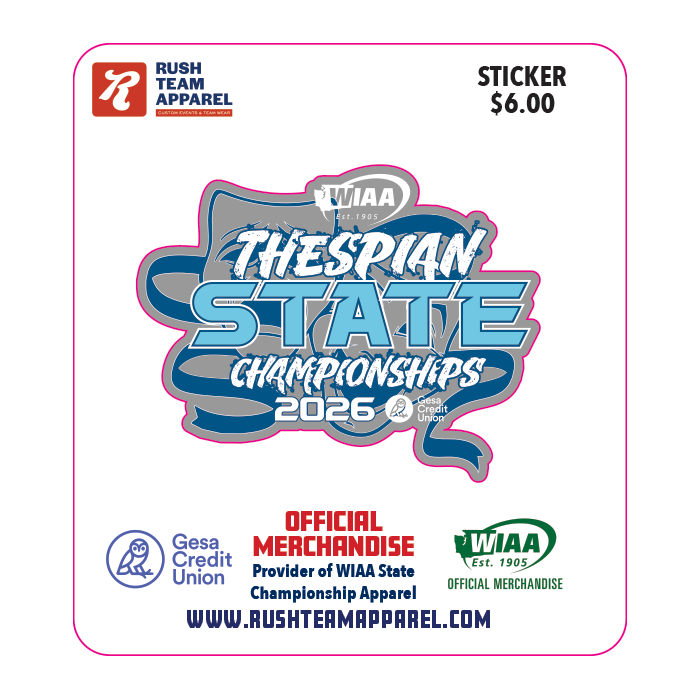 Sticker - WIAA 2026 State Thespian Festival