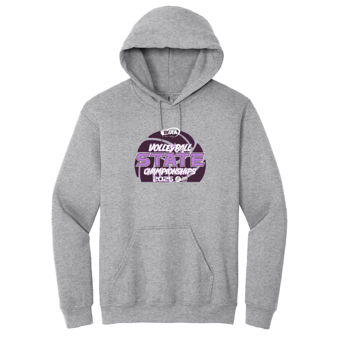 Hoodie - WIAA 2025 State Volleyball - Sport Grey