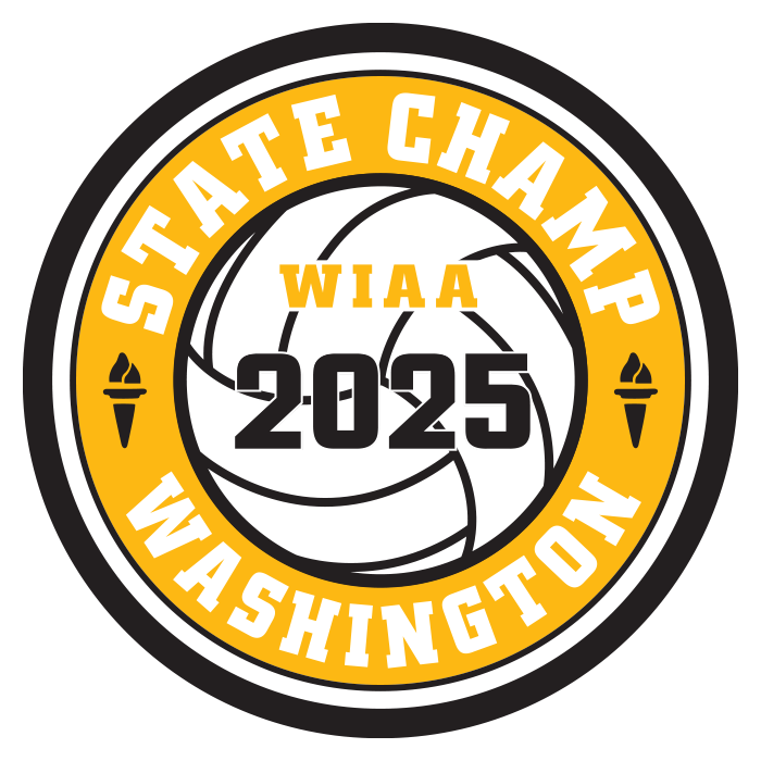 CHAMP Patch - WIAA 2025 State Volleyball - Gold/Black