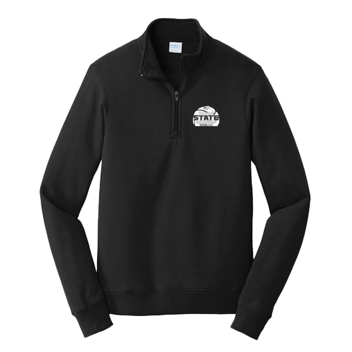 Fleece 1/4 Zip - WIAA 2025  State Volleyball - Black