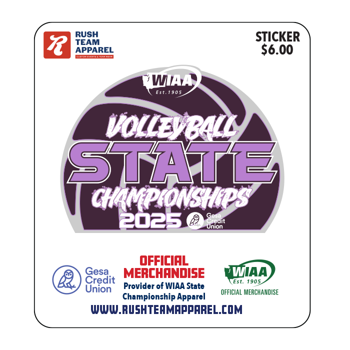 Sticker - WIAA 2025 State Volleyball