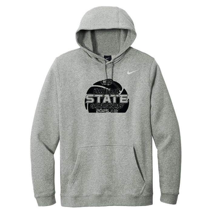 Nike Hoodie - WIAA 2025 State Volleyball - Dark Grey Heather