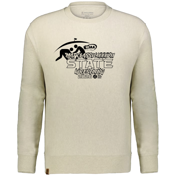 Crewneck - WIAA 2026 State Wrestling - Vintage Birch Heather