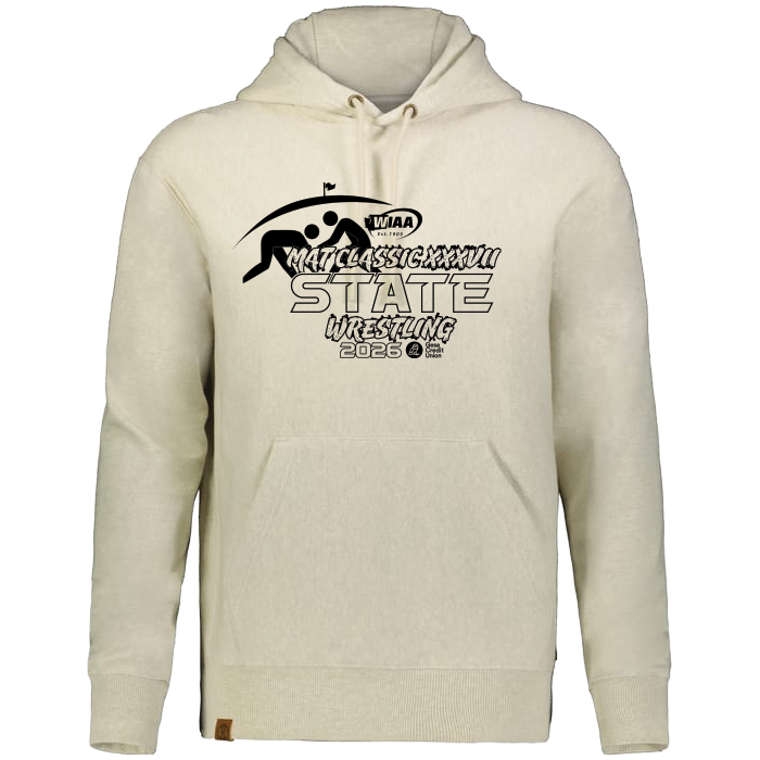 Hoodie - WIAA 2026 State Wrestling - Vintage Birch Heather