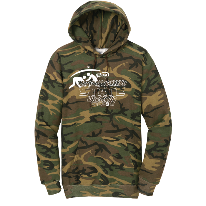 Hoodie - WIAA 2026 State Wrestling - Military Camo