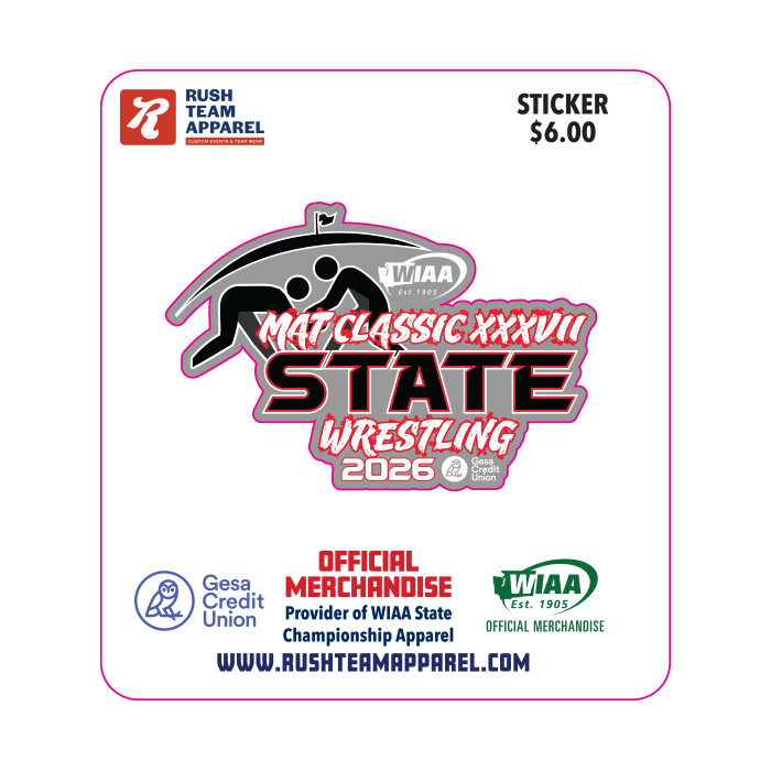 Sticker - WIAA 2026 State Wrestling