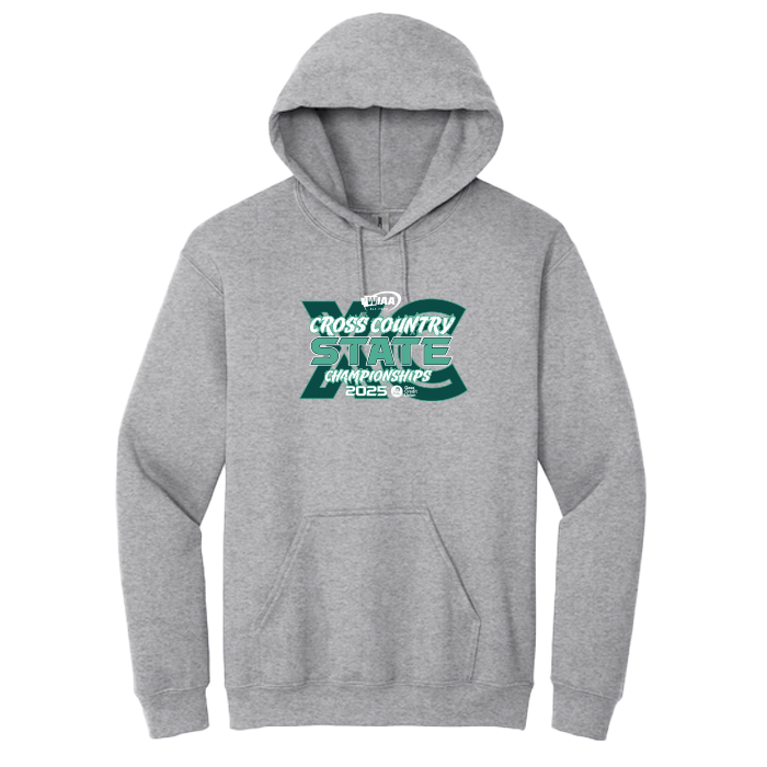 Hoodie - WIAA 2025 State Cross Country - Sport Grey