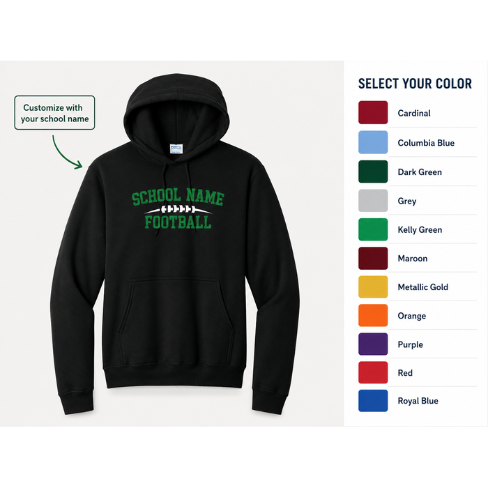 Rush Varsity Football Hoodie - Black
