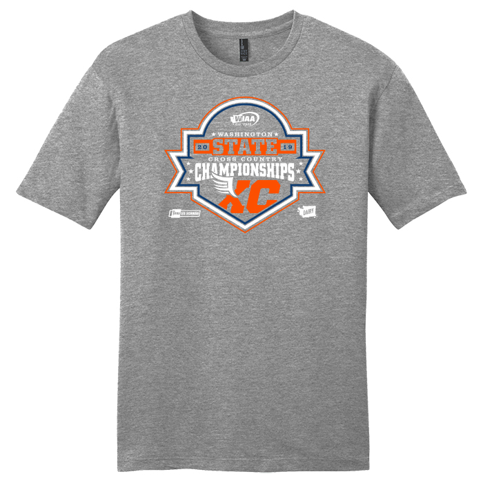 WIAA State 2019 Cross Country Short Sleeve T-Shirt - Light Grey - Rush ...
