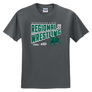 WIAA 2022 Regional Wrestling Short Sleeve T-Shirt Charcoal