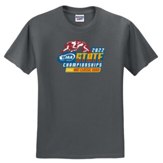 WIAA 2022 State Wrestling Mat Classic Short Sleeve T-Shirt Charcoal