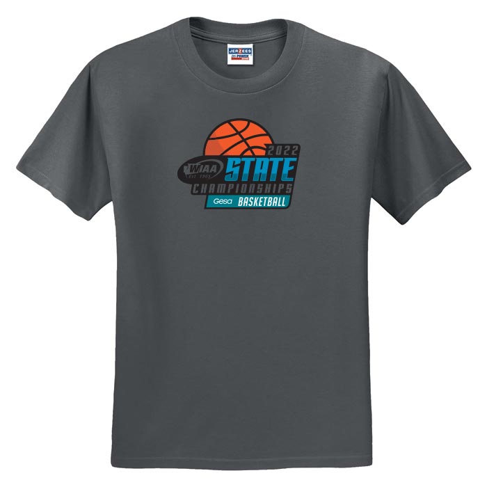 WIAA 2022 State Basketball Championship Short Sleeve T-Shirt - Charcoal ...