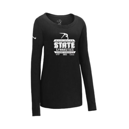 WIAA 2023 Gymnastics Championship Nike Long Sleeve T-Shirt - Black