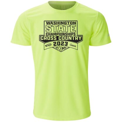 2023 WIAA State Cross Country Brooks short sleeve t shirt - Yellow