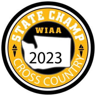 2023 WIAA State Cross Country Letterman Patch - Gold